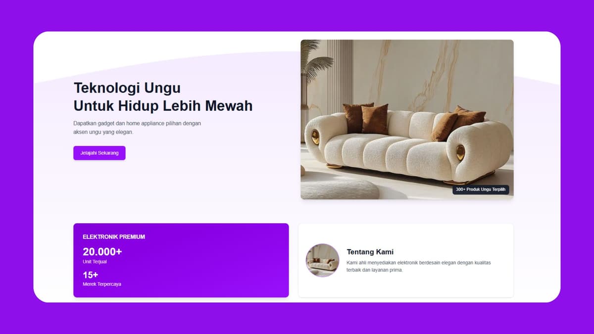 Screenshot website Website Sales Produk