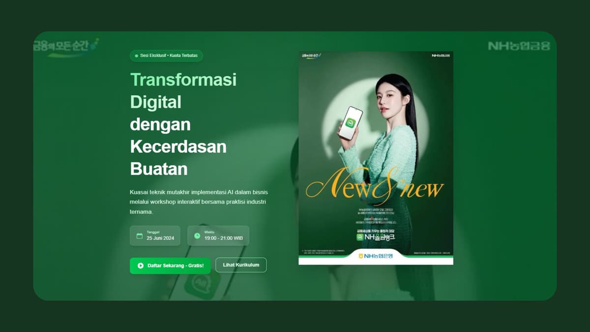 Screenshot website Website Webinar Promosi